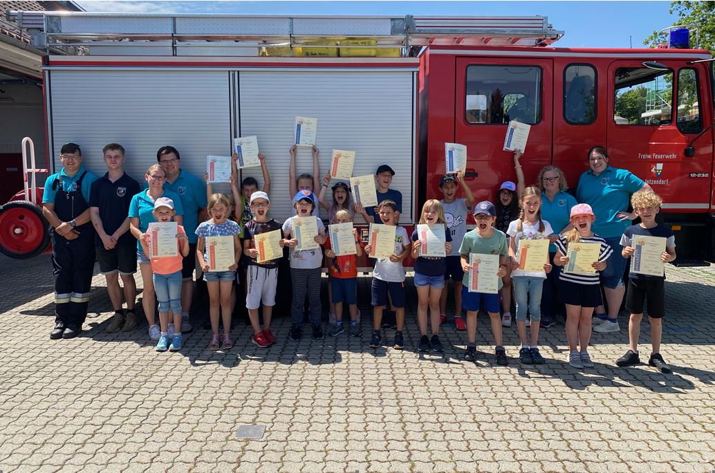 Kinderfeuerwehr Jetzendorf legt zum zweiten Mal Kinderflamme erfolgreich ab