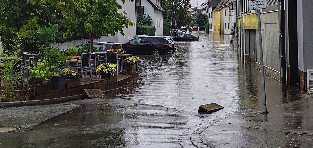 Extremer Niederschlag im Stadtgebiet Pfaffenhofen